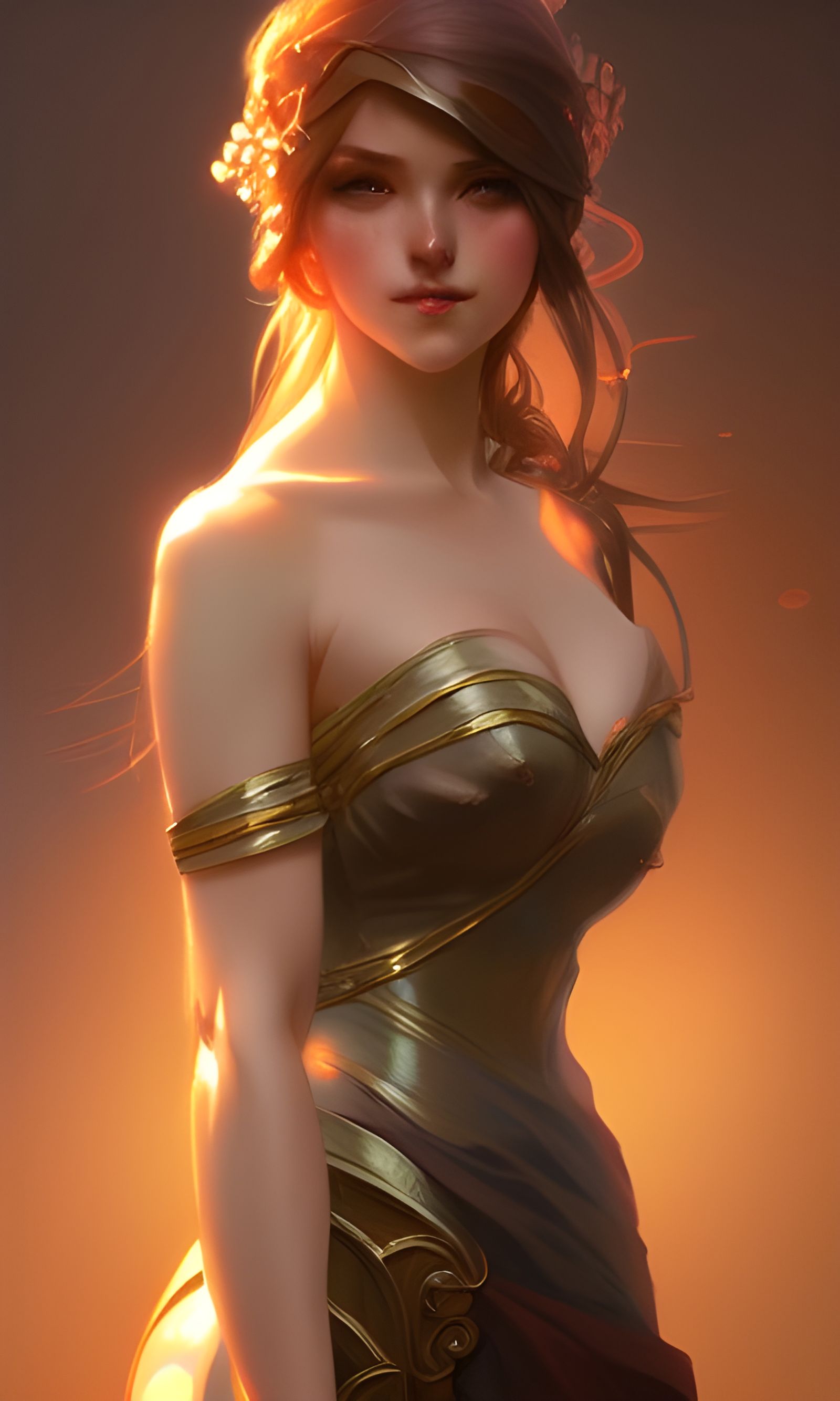 Detailed Portrait of a Cute Fantasy Girl