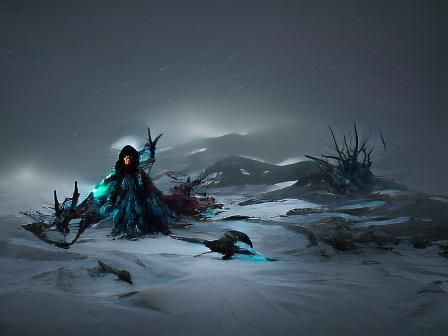 Witch in Dark Tundra Concept Art