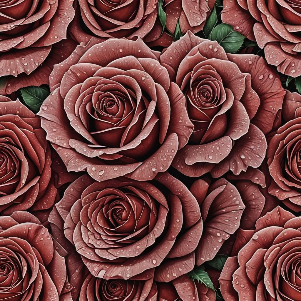 Hyperdetailed Red Rose Blossom