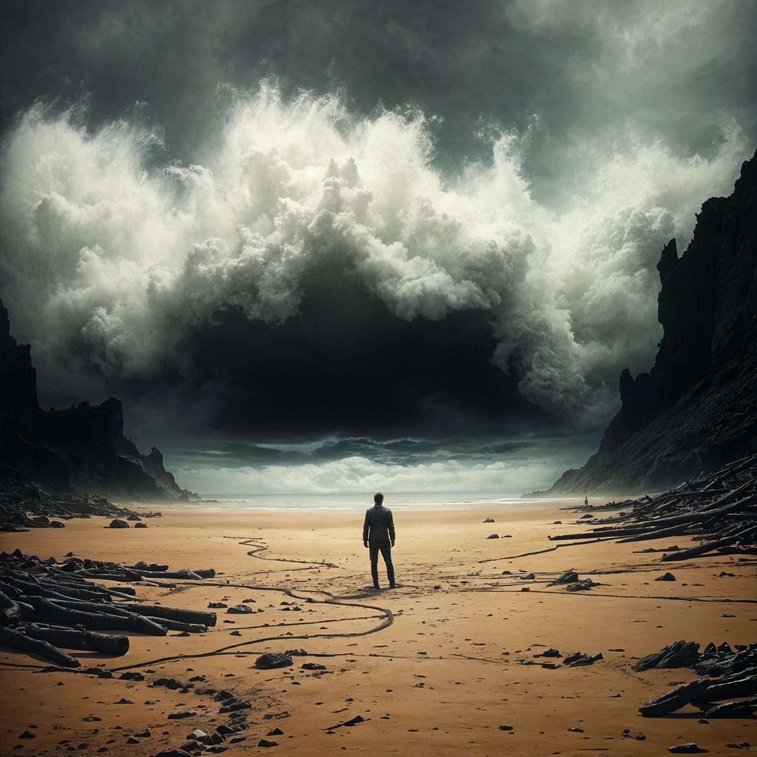 Haunting Oceanic Descent into Dark Surrealism