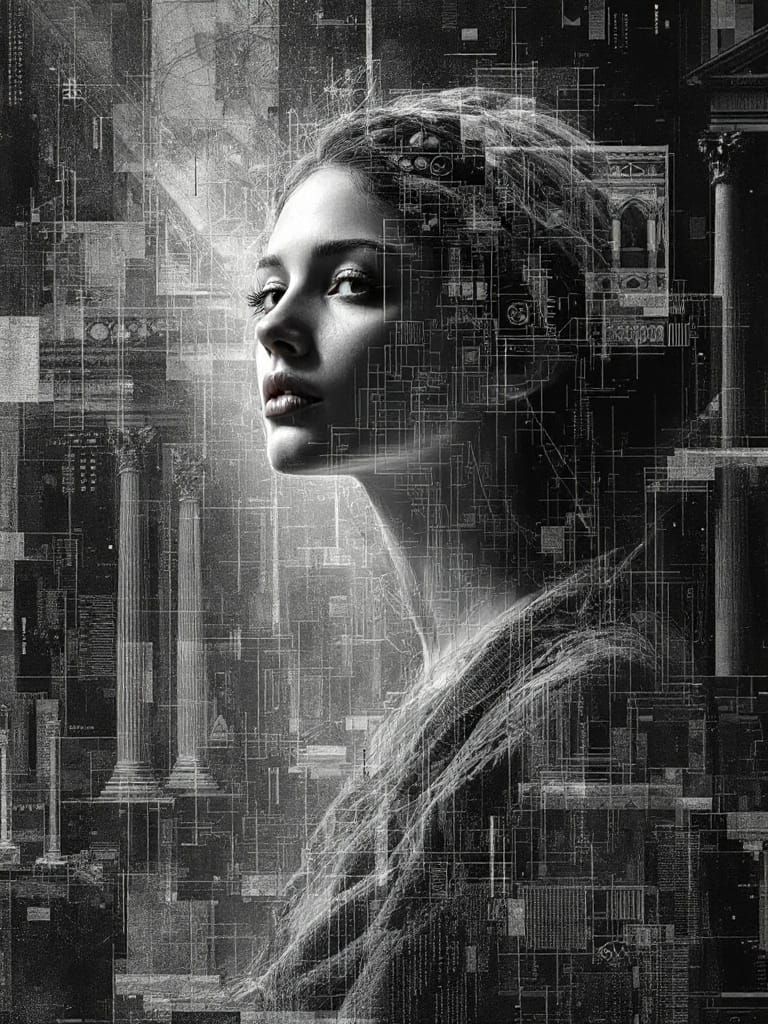 Classical Ruin, Digital Decay, and Technological Grandeur