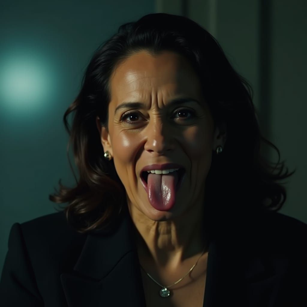 Cinematic Portrait of Kamala Harris in Film Noir Style