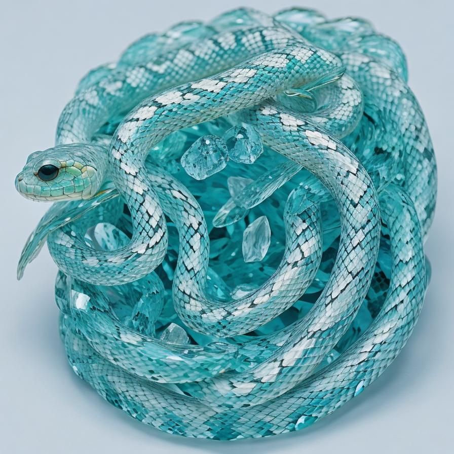 Delicate Crystal Snake Art