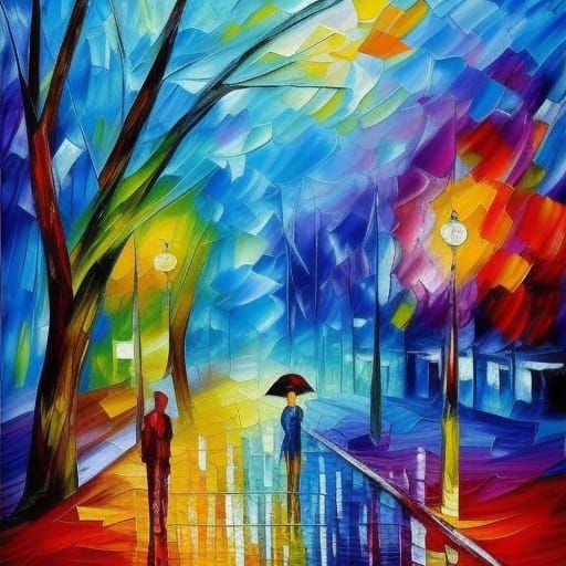 Diamond in Expressionist Neo-Impressionism Style