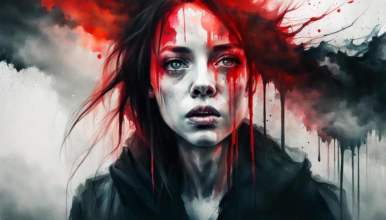 Abstract Double Exposure in Agnes Cecile Style