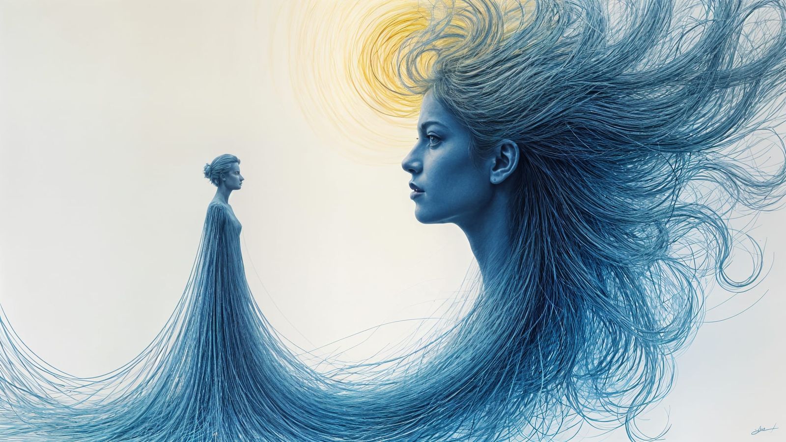 Surreal Lithograph: Homage to Julie Mehretu