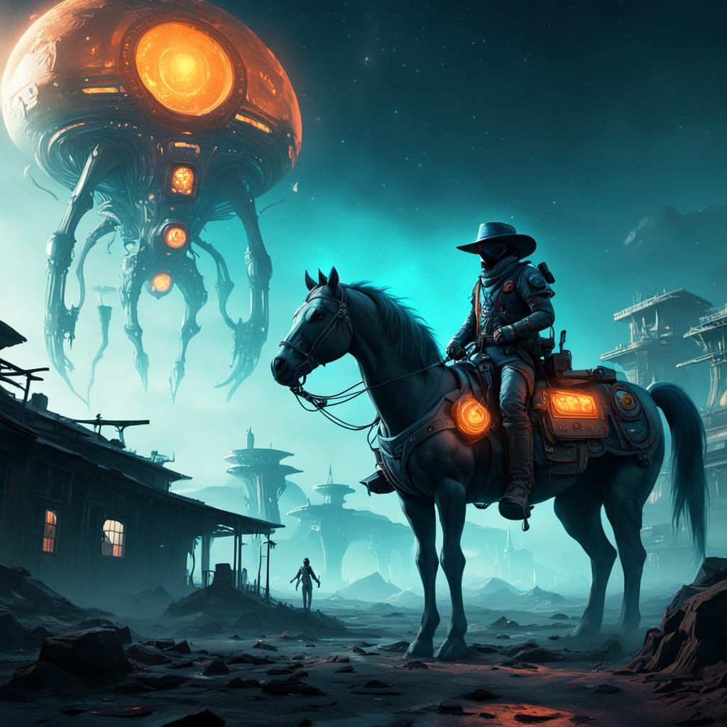 Wild West Pony Express Encounter with Otherworldly Beings in...