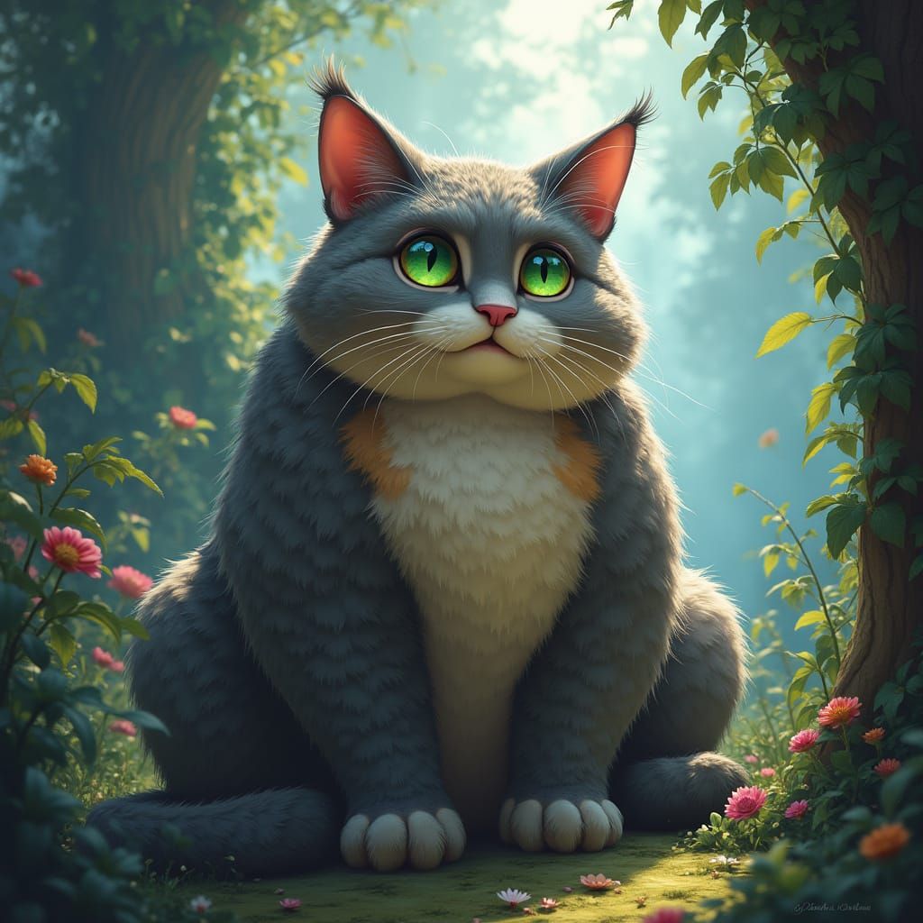 Regal Feline Lord in Ethereal Realm