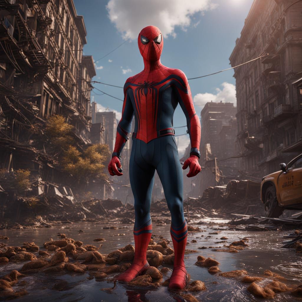 Detailed Matte Painting of Peter Parker in 8k