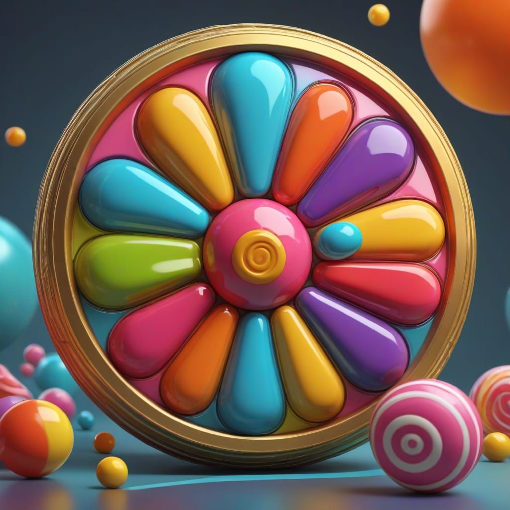 Whimsical Pugliese Folklore in Vibrant 3D Digital Art