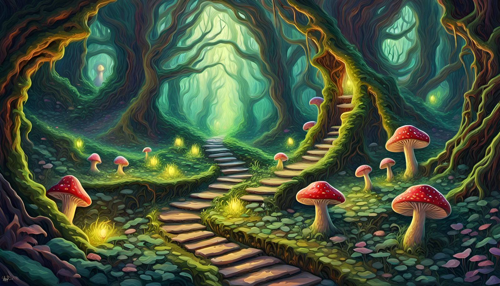 Navigating the Magical Mushroom Path in Mysterious Darmar Fo...
