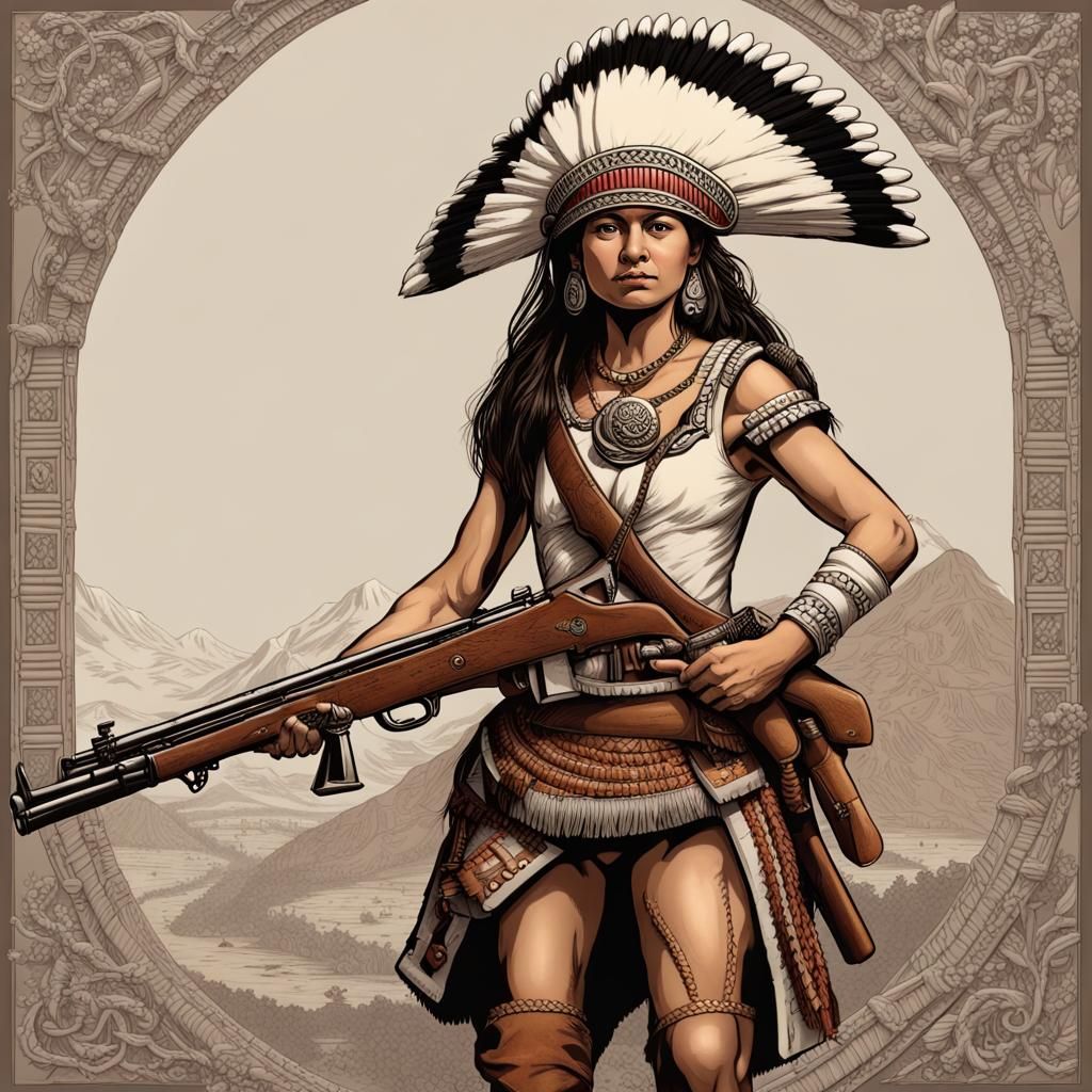 Aztec Minuteman with Flintlock Rifle
