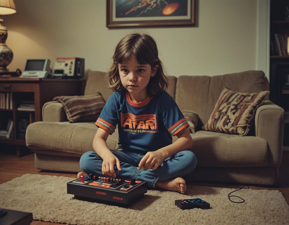 Childhood Nostalgia: 1980s Atari Game Film Still