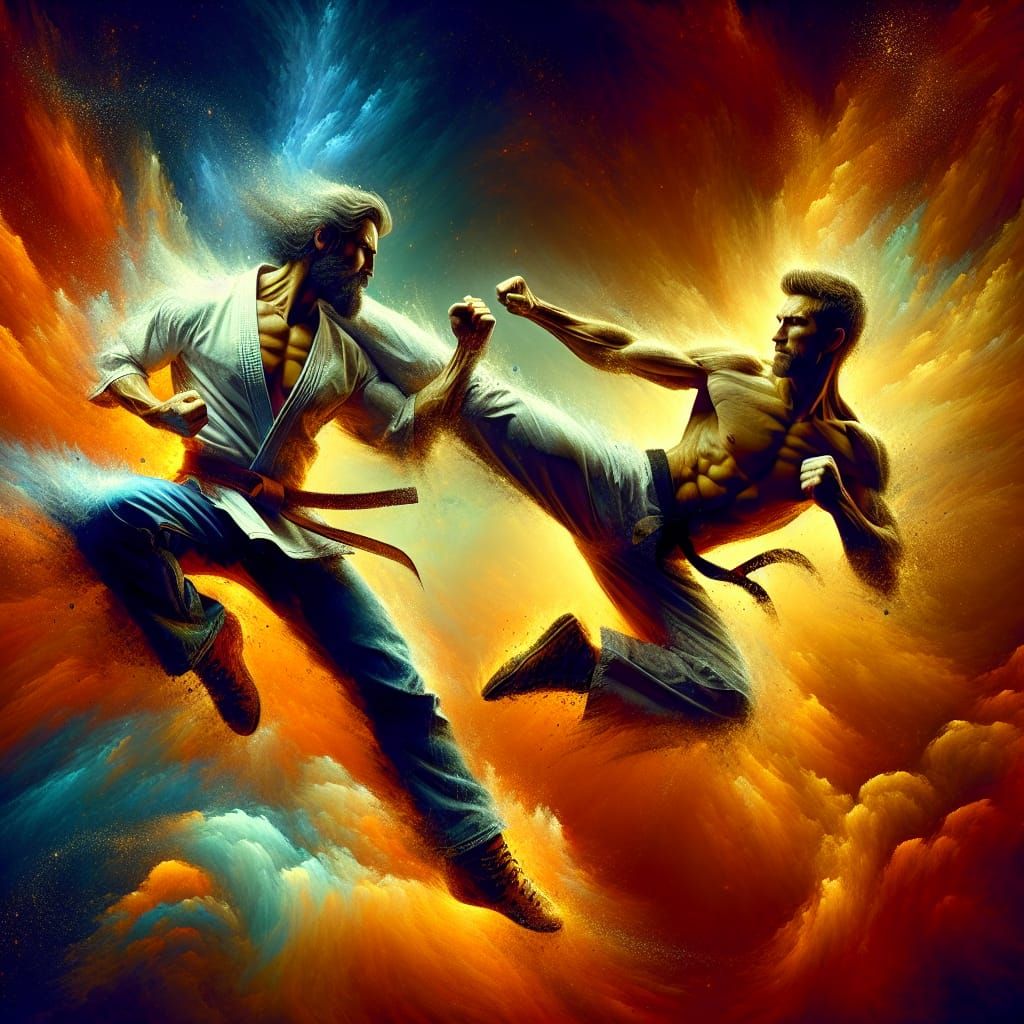 Epic Martial Arts Sparring in 16k Resolution