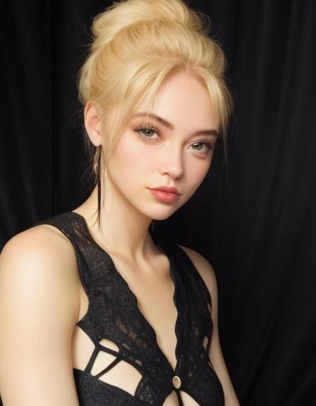 Young Woman Portrait in Impasto Style