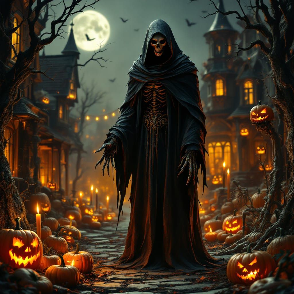 Grim reaper in halloween town