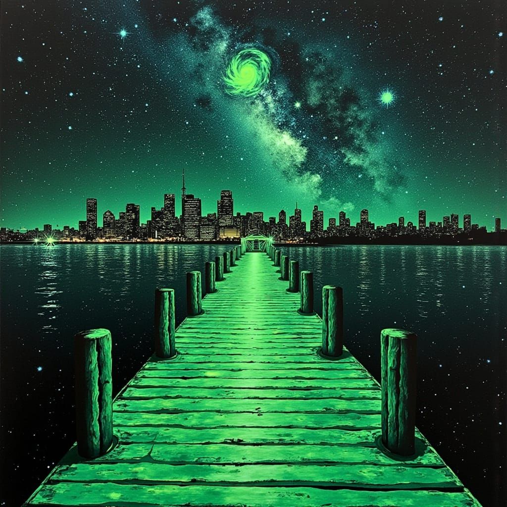 An Open Expanse Of Water At Night