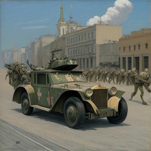 Anime Sci-Fi Armored Car Chase