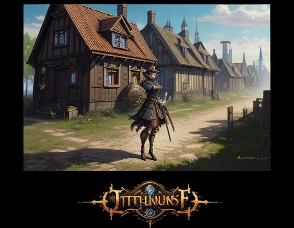 Steampunk Anime Woman in Latvian Village