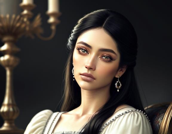 Realistic Portrait of a Woman with Soft Lighting