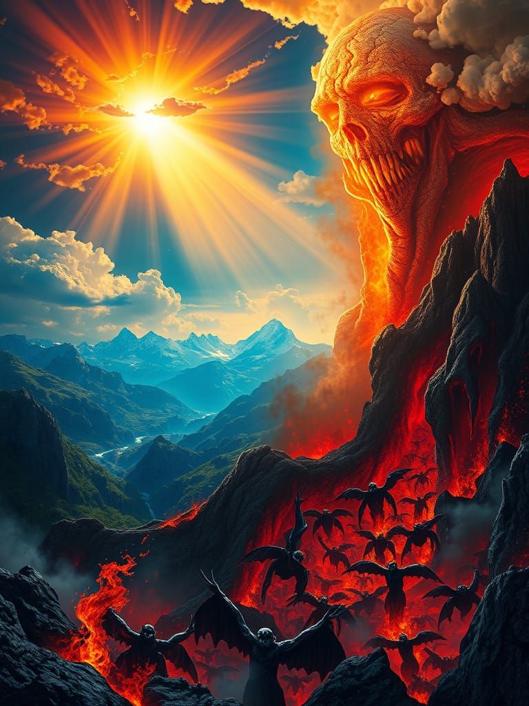 Celestial Dawn Unfolds in Vibrant Splendor