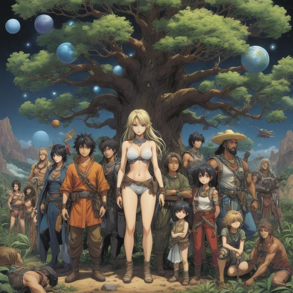 Diverse Post-Human Cultures in Cel-Shaded Anime Art