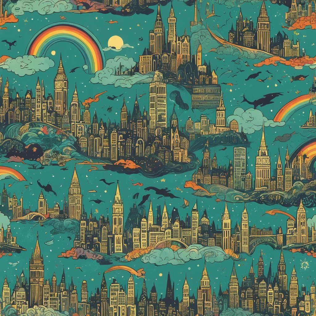 Celestial Sky Panther: A Surreal Vision of Time