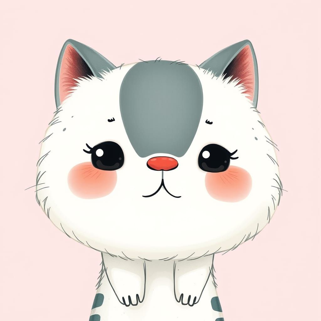 Pastel Illustration of Endearing Subject in Whimsical Style