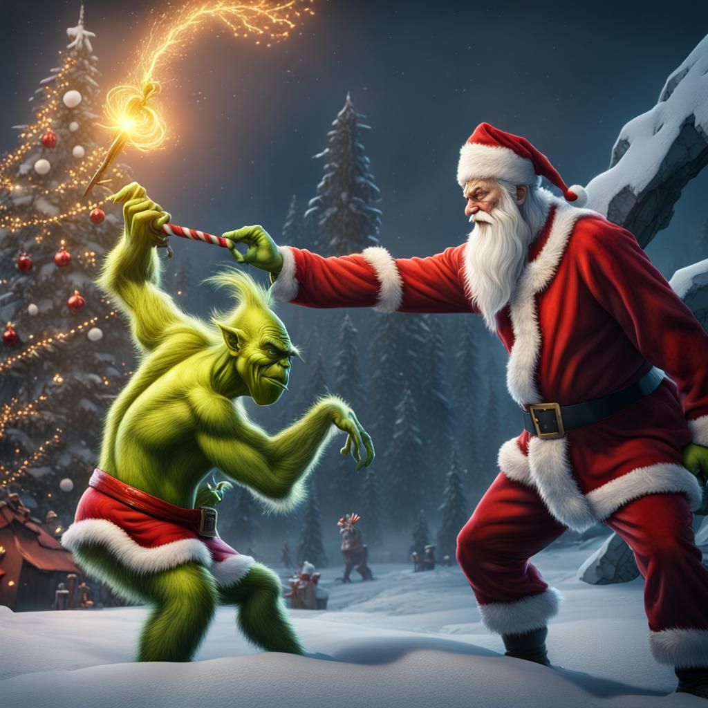 Santa vs. Grinch: Fantasy Concept Art