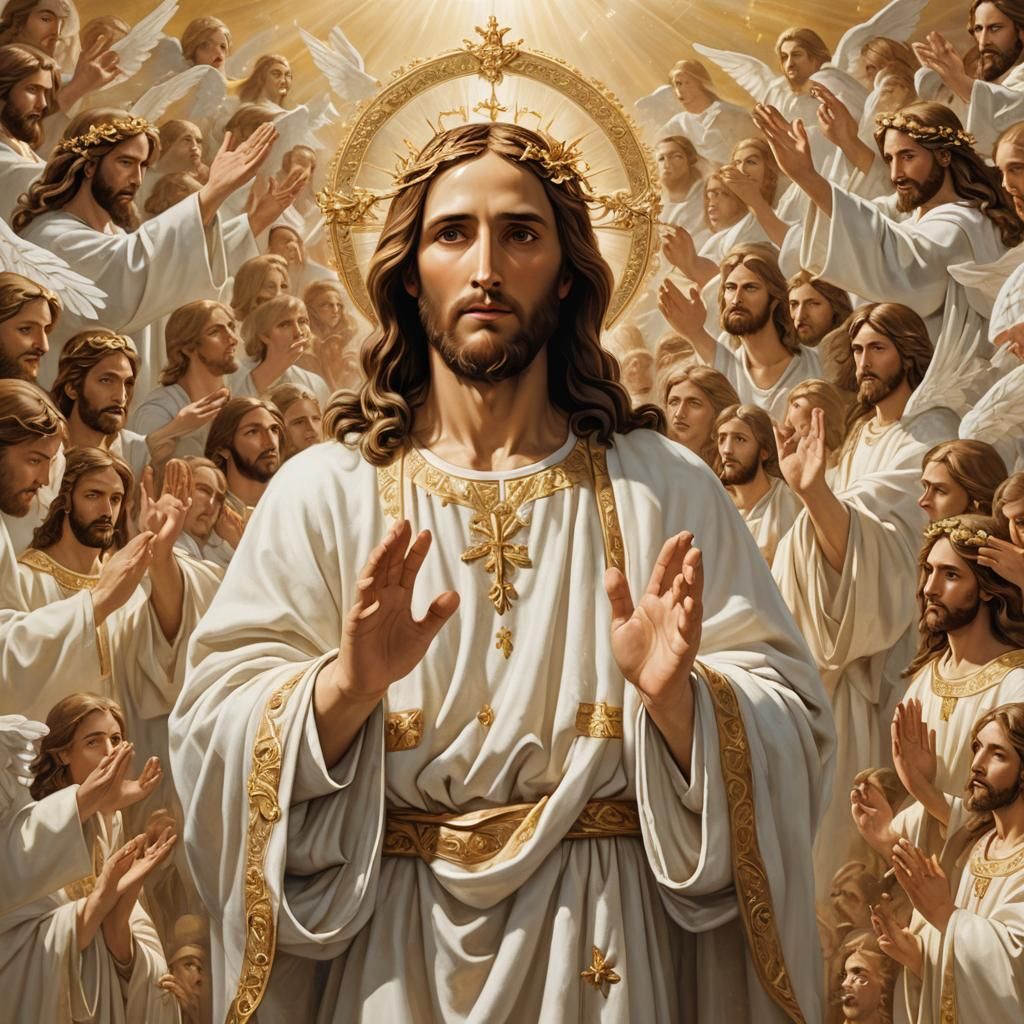 Renaissance Art: Resurrected Jesus Christ with Angels