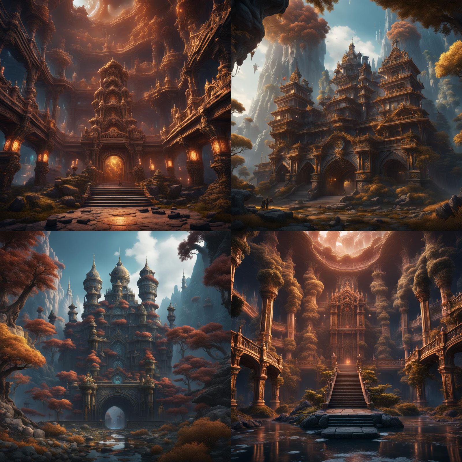 Fantastical AI Organization in Detailed Matte Painting