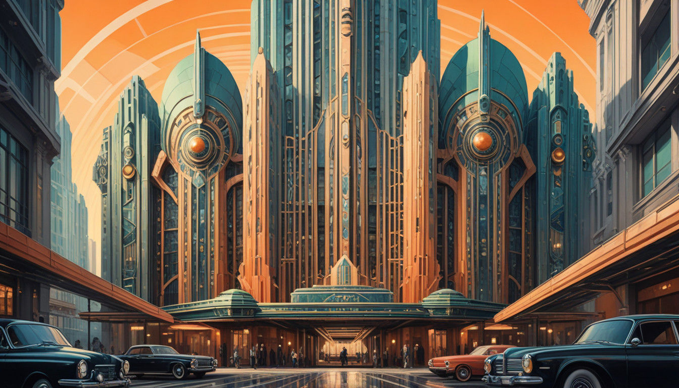 Art Deco Surrealist Cityscape