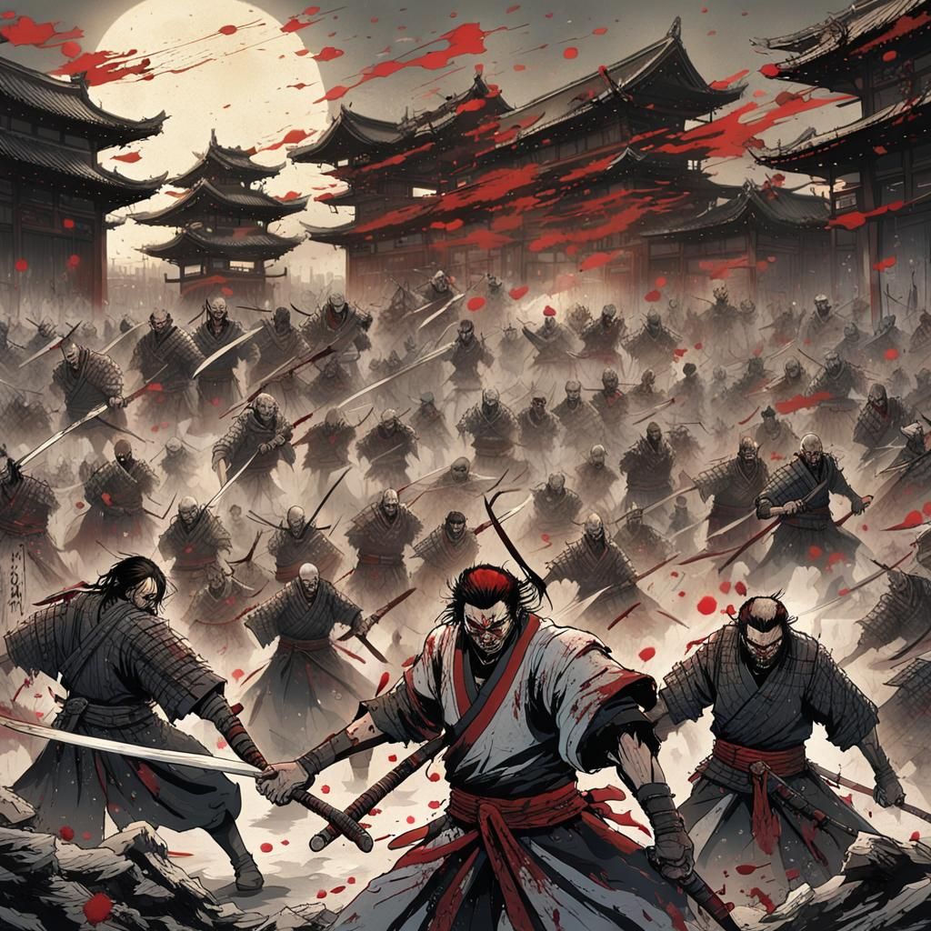 Samurai vs Zombies: Manga-Style Post-Apocalyptic Battle