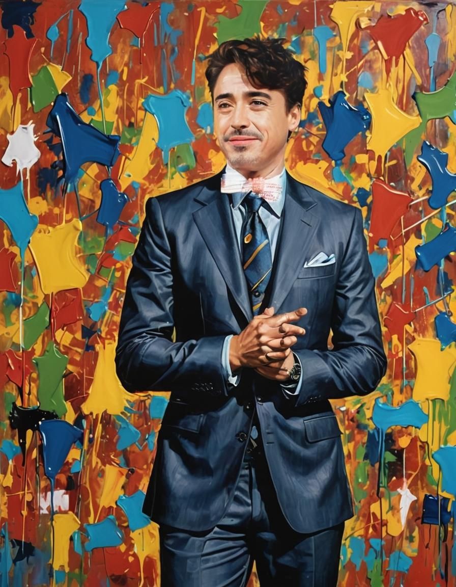 Laughing Man: Portrait in Pop Art Style