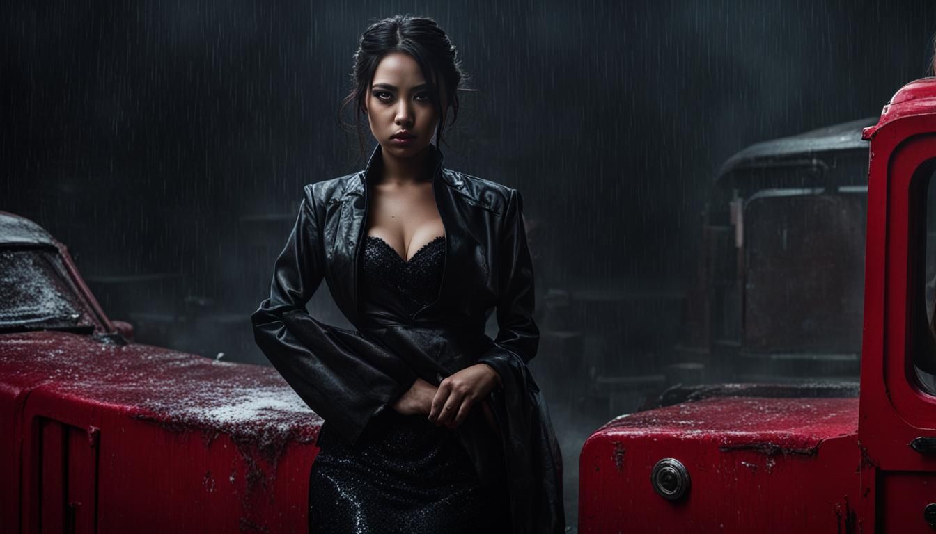 Dark Horror Portrait of Disgruntled Bridesmaid