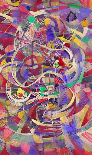 Lyrical Abstraction with Swirling Colors