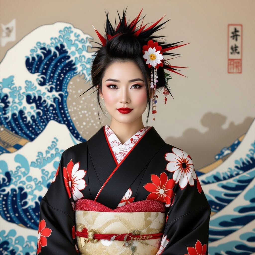 Punk Kimono: Japanese Fusion Art Inspired by Hokusai