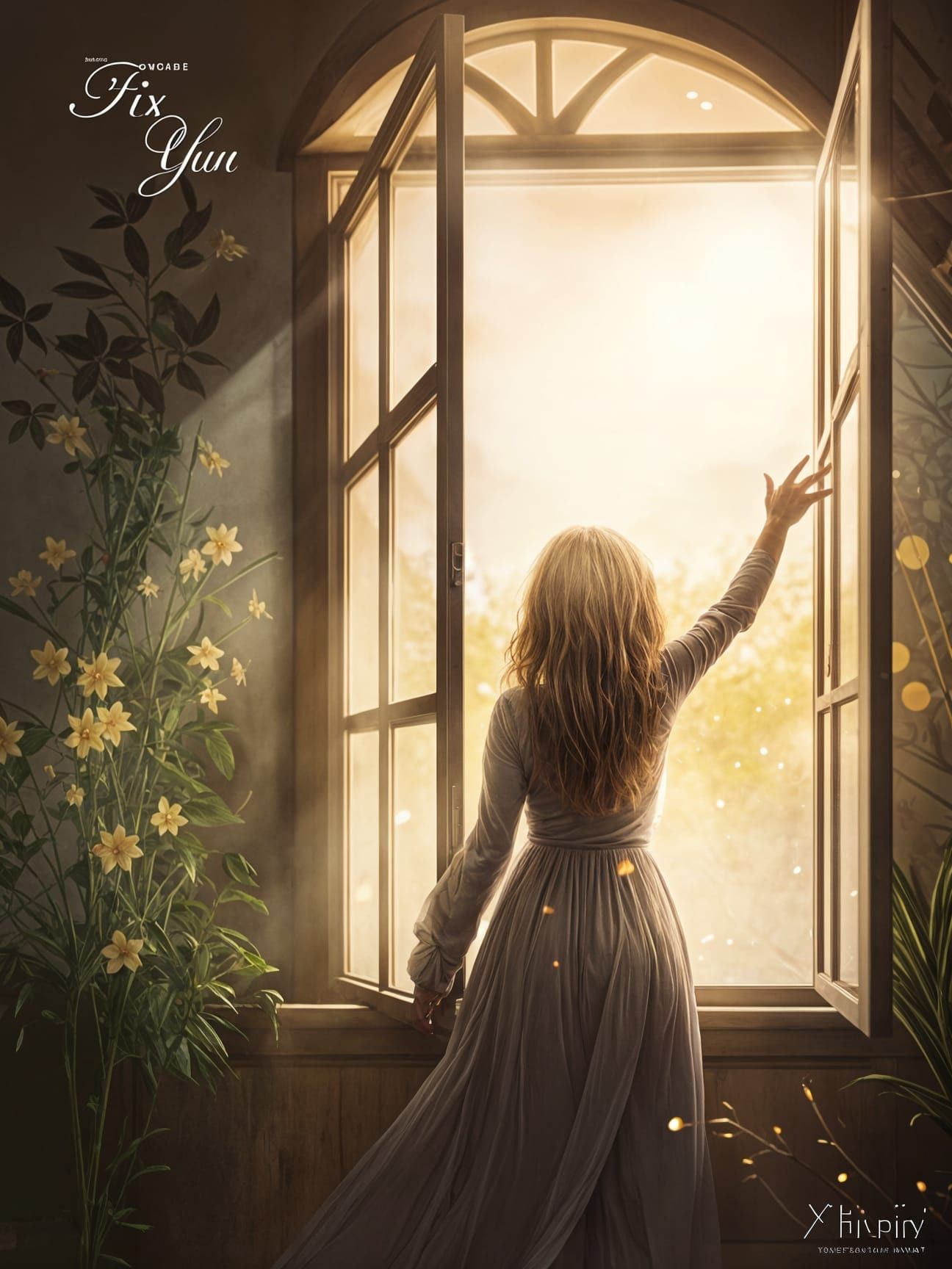 Hopeful Moment of Renewal in a Sunlit Room