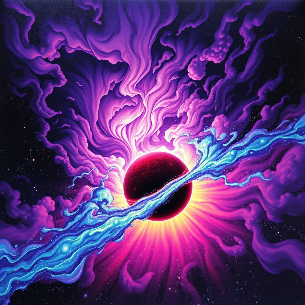 Dark Star Supernova in a Futuristic Style