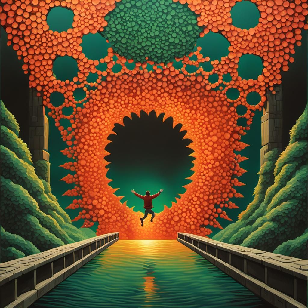 Heroic Leap of Faith: A Fantasy Illustration