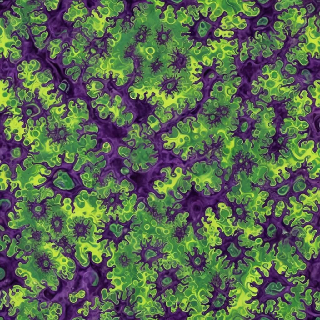 Surreal Tie Dye Fractal in Melting Oil Style