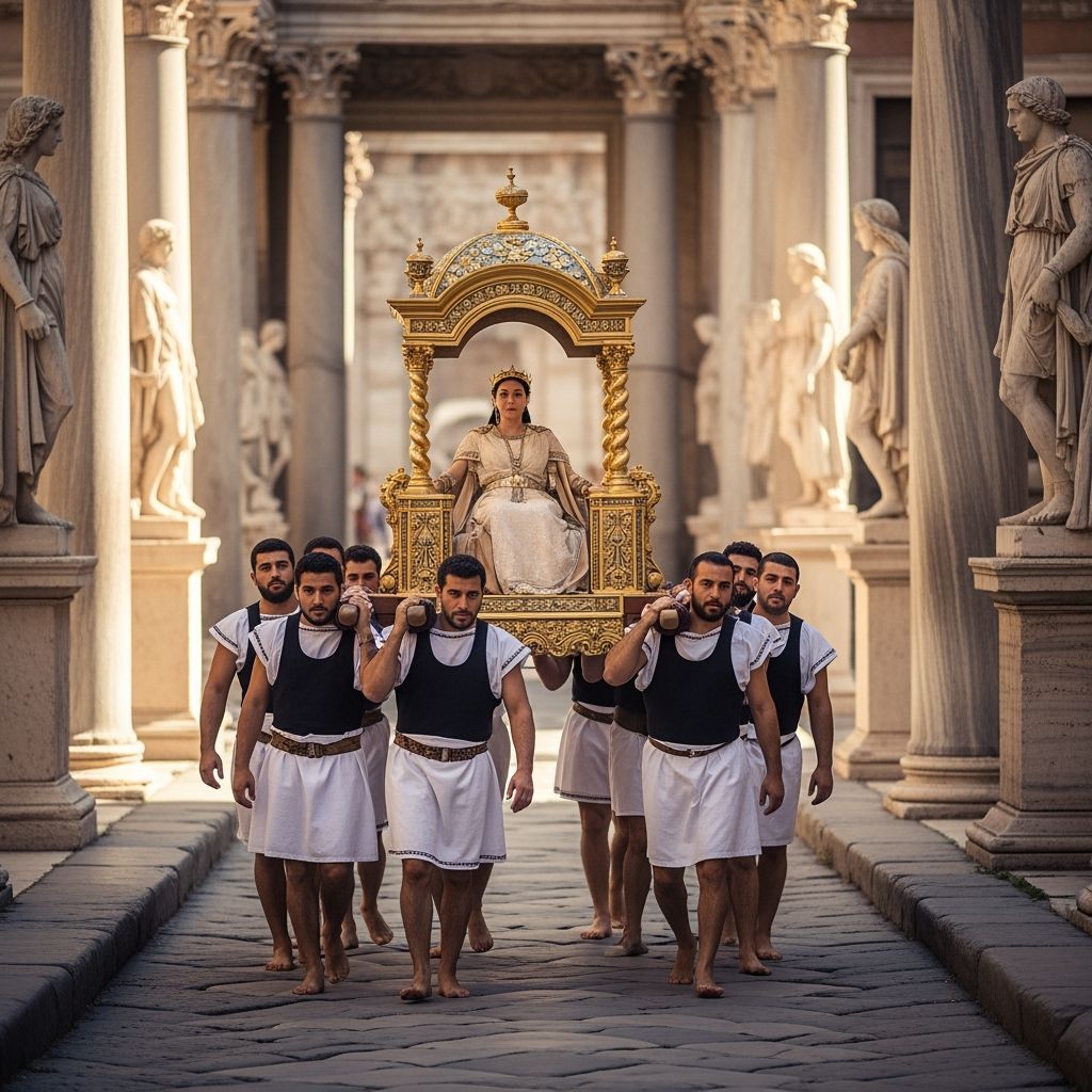 Empress Messalina's Litter Carried Through Ancient Rome