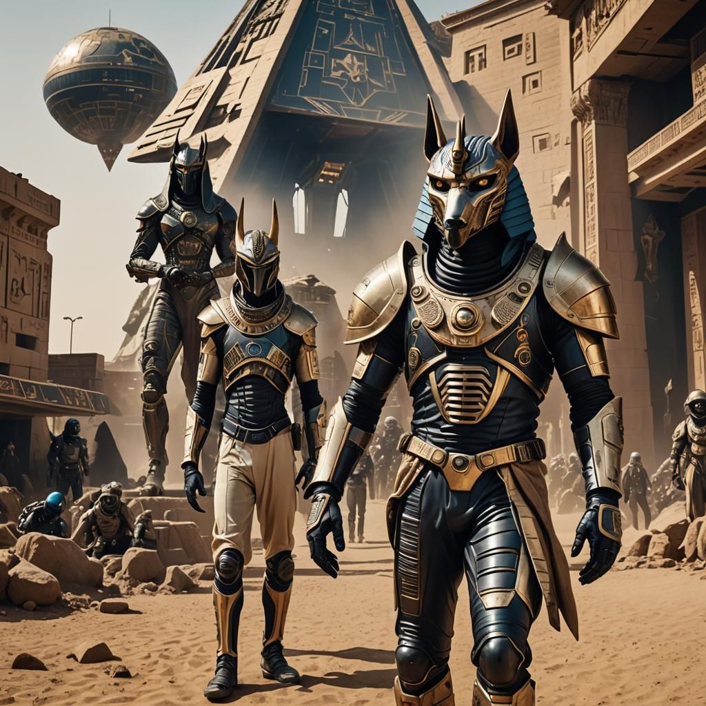 Prince Anubis and Egyptian Aliens in Cyberpunk Cairo