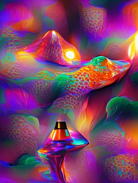 Psychedelic Iridescent Lava Lamp in 8K Resolution