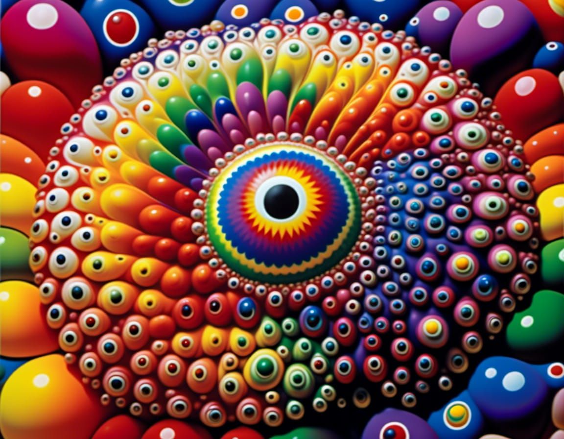 Fractal Rainbow Filigree in Hyperrealistic Style