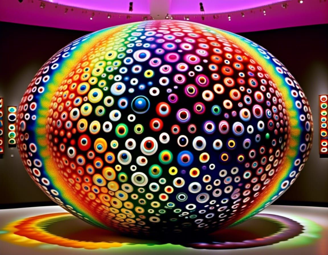 Rainbow Fractal Face in Hyperrealistic Style