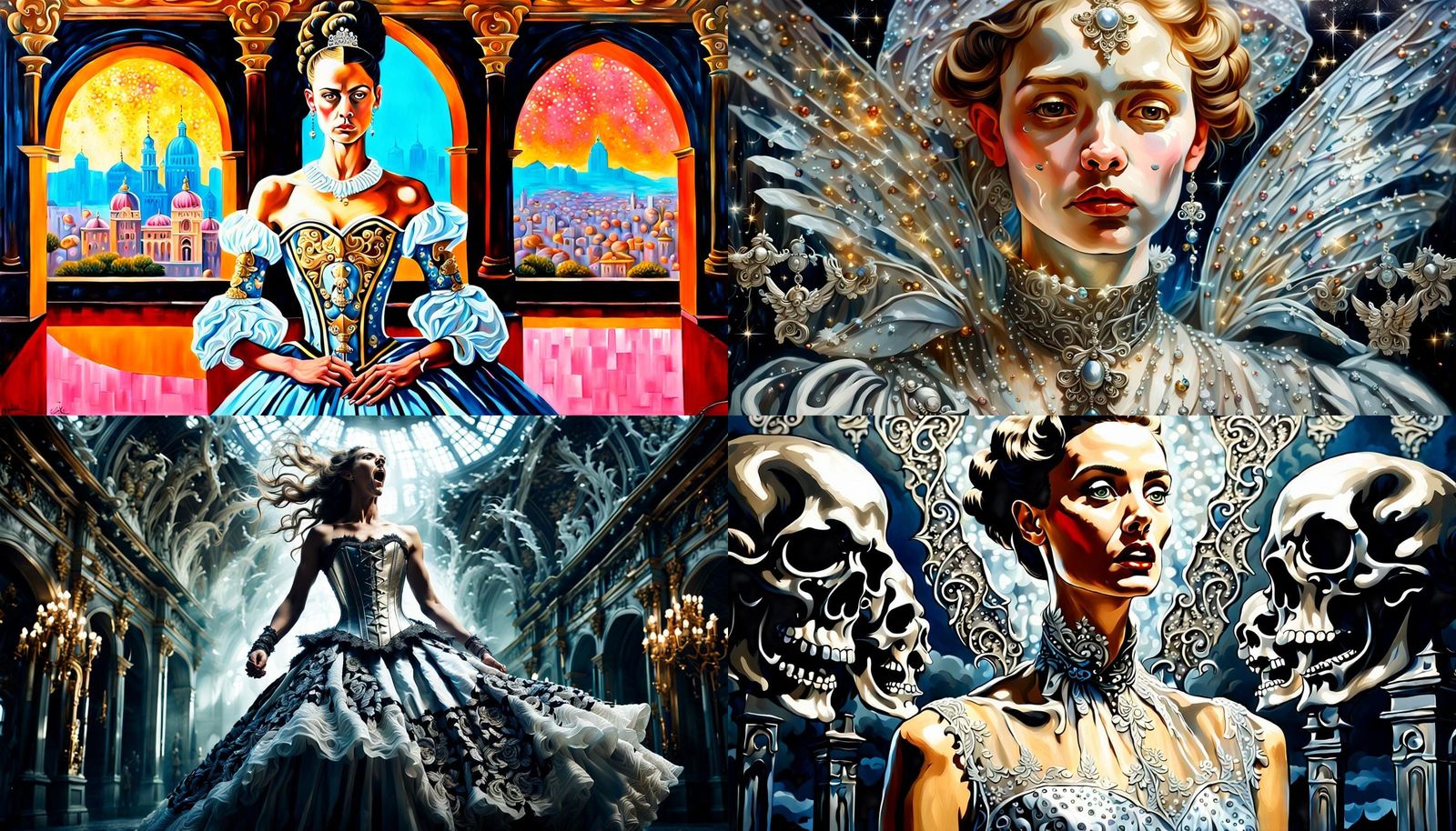 Female Warrior War Cry: Surreal Optical Illusion