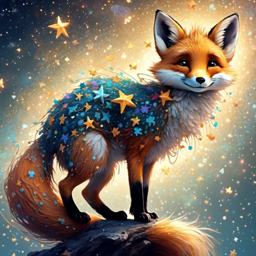 Starry Fox Inspired by The Little Prince