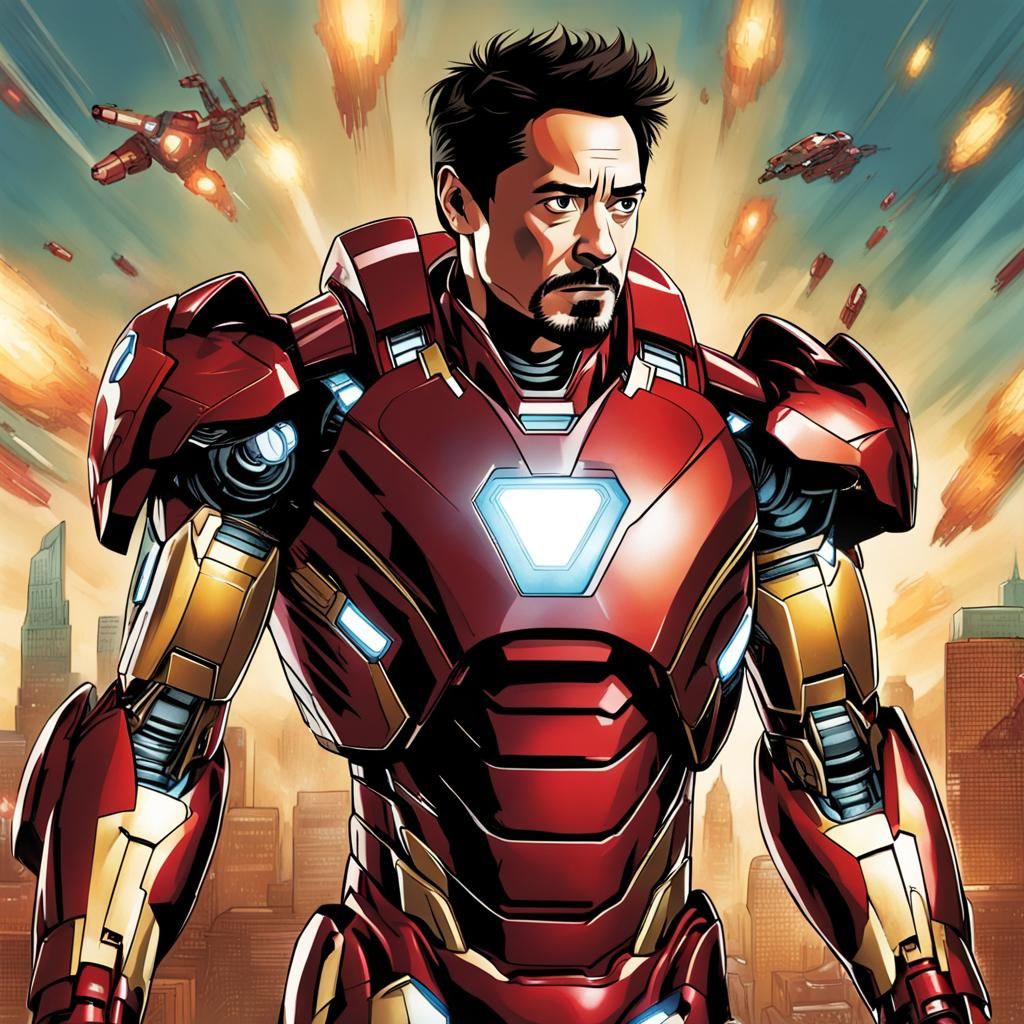 Iron Man Digital Art of Tony Stark