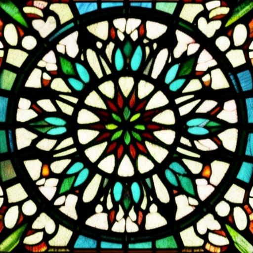 Macro photo stained glass mosaic